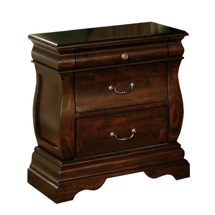Esperia Transitional Nightstand, Dark Walnut