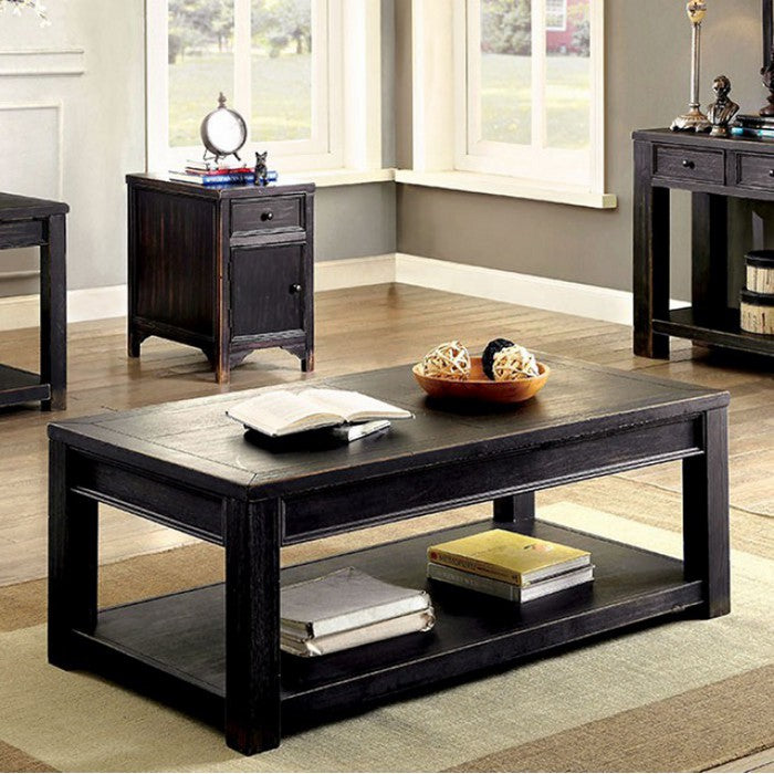 Meadow Transitional Coffee Table In Antique Black