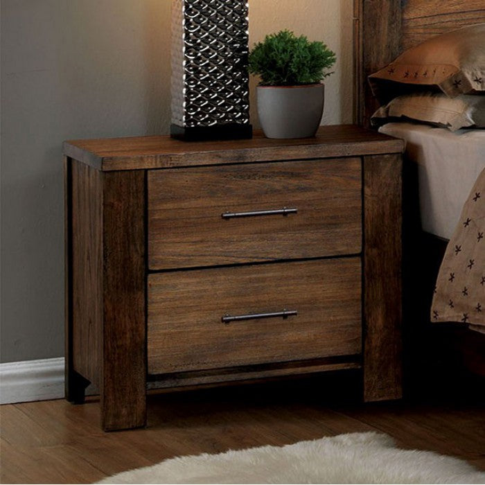Elkton Transitional Night Stand In Oak Finish