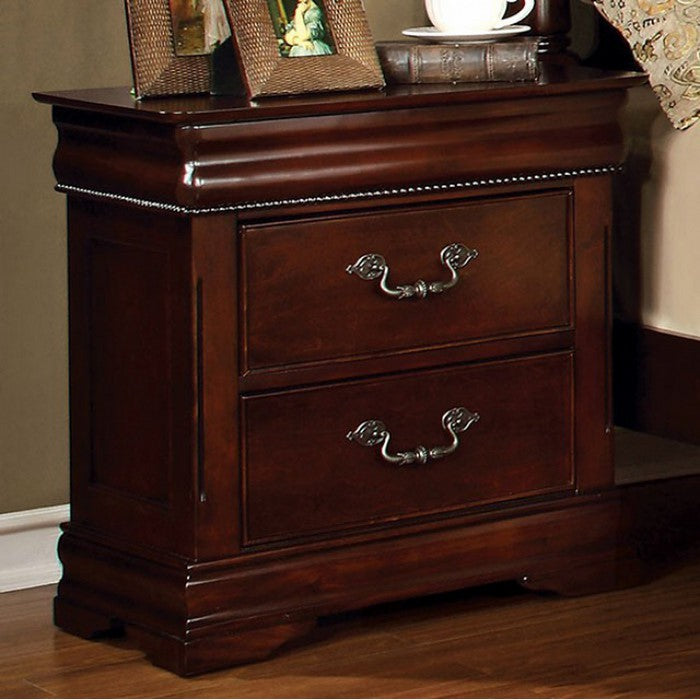 Mandura Contemporary Night Stand In Cherry Finish