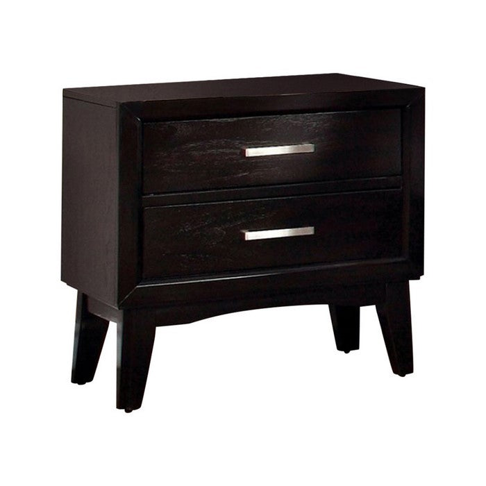 Snyder Contemporary Night Stand In Espresso Finish