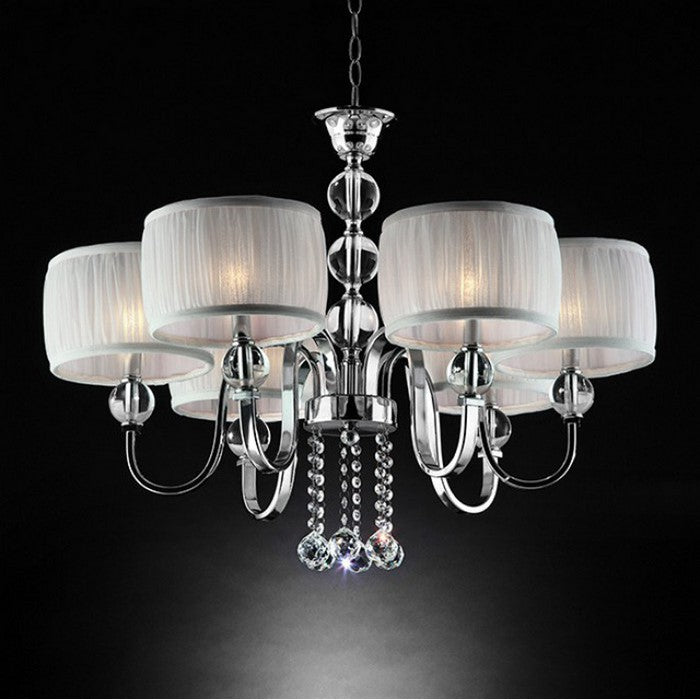 Chloe Traditional Ceiling Lamp In Chrome Finish