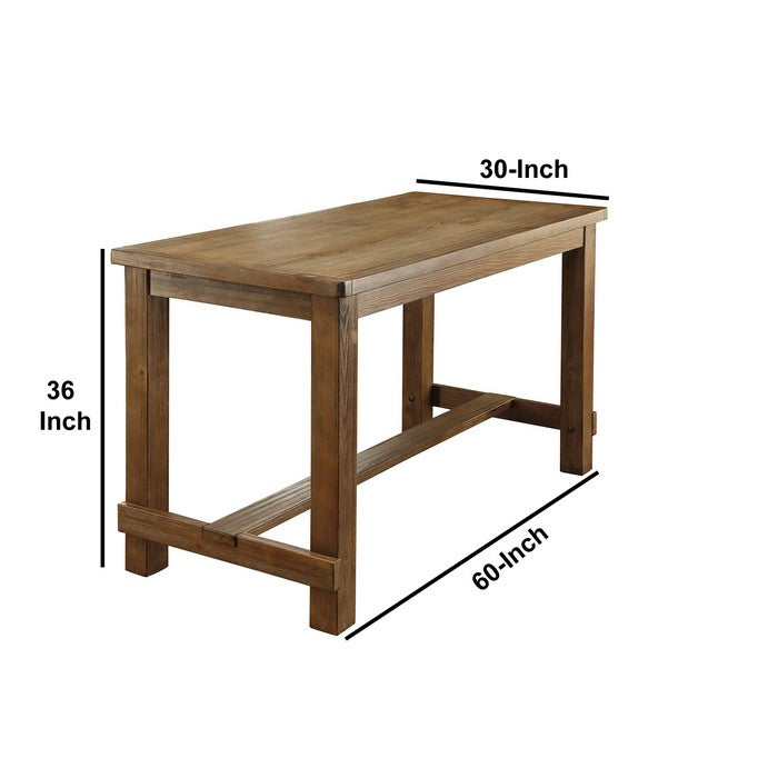 Sania Contemporary Counter Table In Natural Finish