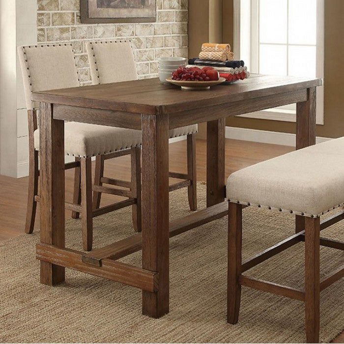 Sania Contemporary Counter Table In Natural Finish