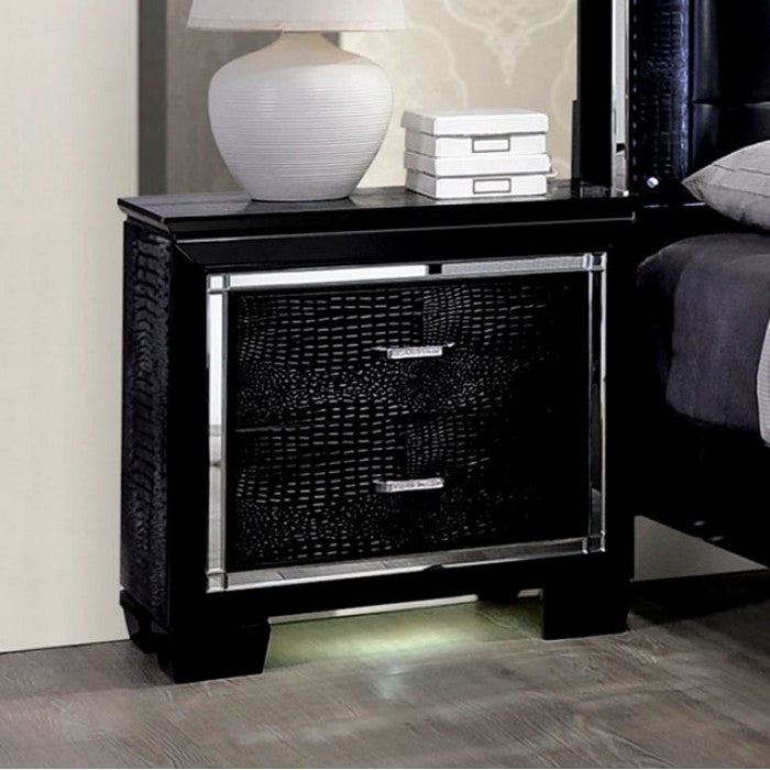 Bellanova Contemporary Night Stand In Black