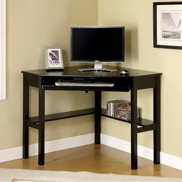 Porto Transitional Corner Desk In Black