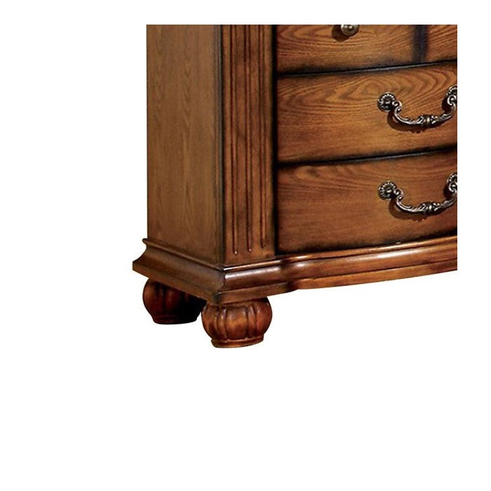 Bellagrand Transitional Night Stand, Antique Tobacco Oak