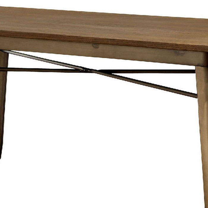 Cooper II Industrial Standard Height Table, Natural Elm