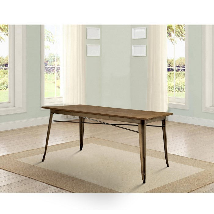 Cooper II Industrial Standard Height Table, Natural Elm