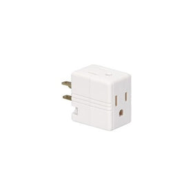 White 3outlet Cube Tap/Adapter
