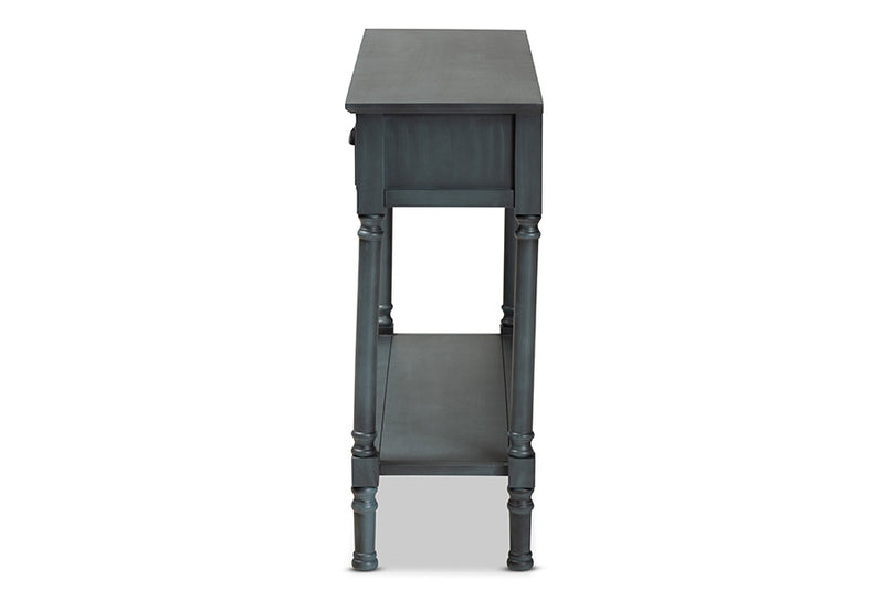 Baxton Studio Garvey French Provincial Grey Finished Wood 3-Drawer Entryway Console Table