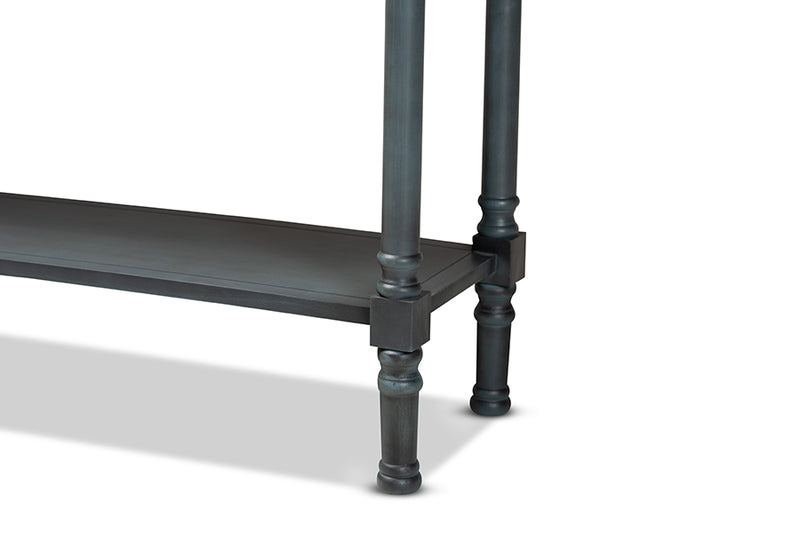 Baxton Studio Garvey French Provincial Grey Finished Wood 3-Drawer Entryway Console Table