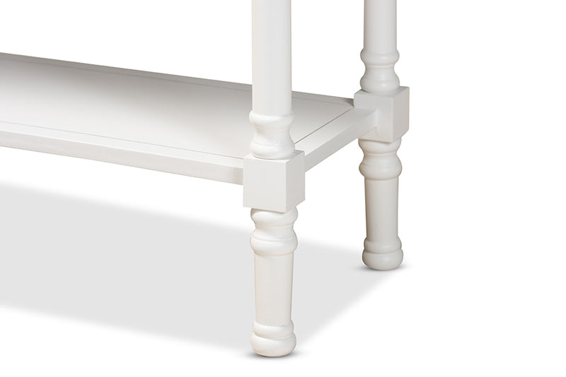 Baxton Studio Garvey French Provincial White Finished Wood 3-Drawer Entryway Console Table
