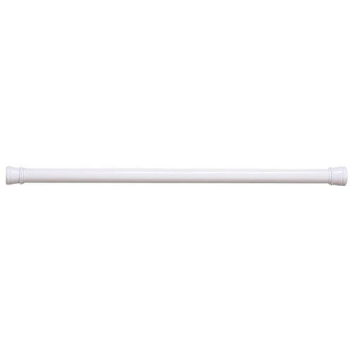 Carnation Home Fashions Stall 23-Inch to 40-Inch Adjustable Shower Curtain Tension Rod, White