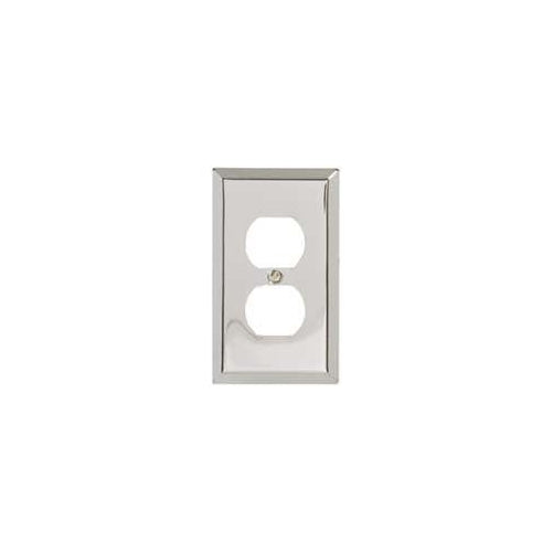 AmerTac 161D 1 Duplex Polished Chrome Traditional Steel Wallplate