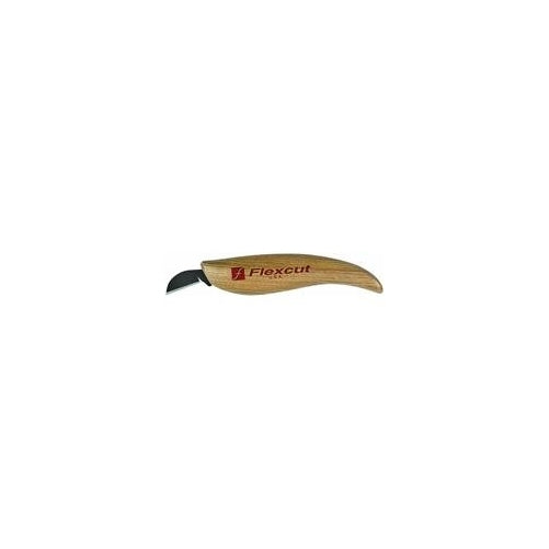 Flexcut KN15 Chip Carving Knife, High Carbon Steel Blade, Ergonomic Ash Handle, 1 Inch Blade Bevel Length