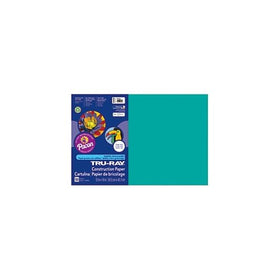 Pacon Tru-Ray Construction Paper, 12-Inches by 18-Inches, 50-Count, Turquoise (103055)