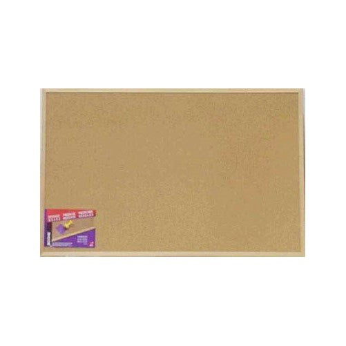 Quartet Cork Bulletin Board, 23-Inch x 35-Inch, Oak Finish Frame (35-380352)