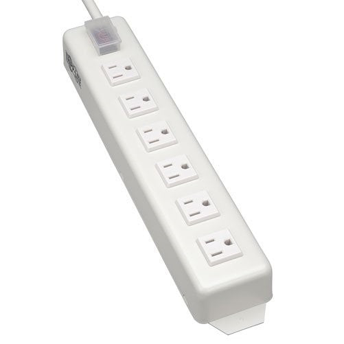 Tripp Lite 6 Right Angle Outlet Home & Office Power Strip, 15ft Cord with 5-15P Plug (TLM615NCRA)