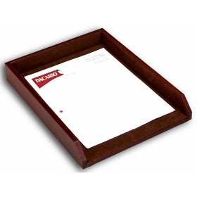 Dacasso Mocha Leather Letter Tray