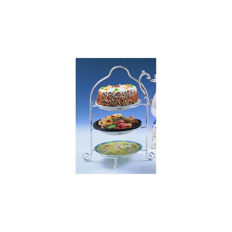 Elegance Silver 8509 Silver Plated 3 Tier Dessert Stand