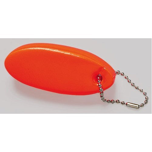 Hy-Ko Key Float Nkl Platd Brs, Vinyl Coated Orange Carded