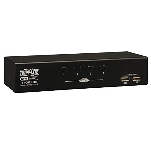 Tripp Lite 4-Port Desktop KVM Switch, USB, VGA HD15 (B006-VU4-R)