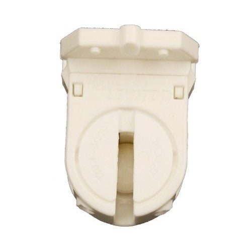 Leviton 13654-SWP Miniature Base, T5 Bi-Pin, Standard Fluorescent Lampholder, Low Profile, Snap-In or Slide-ON, Lamp-Lock,Quickwire 18AWG, White