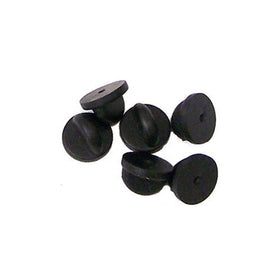 Black PVC Rubber Pin Backs Pack of 50