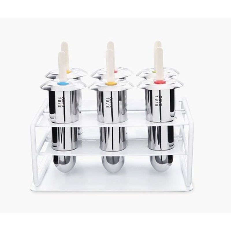 Onyx 18/8 Stainless Steel Popsicle Mold, Set of 6