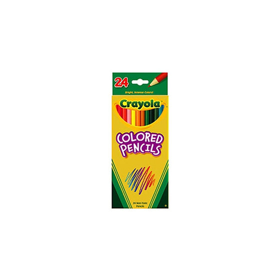 Crayola Products Pencils Long Cannon Woodcase Color, 3.3mm, 24 Assorted Colors/Set - Sold as 1 Set - Presharpened Points. - Bright colors and smooth Laydown. - Made from reforested wood.