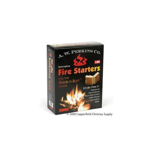 AW Perkins Fire Starters - 144 Squares Per Box