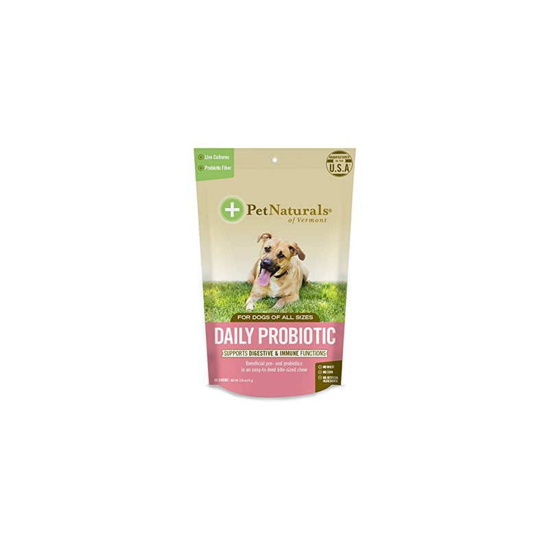 Pet Naturals of Vermont - Daily Probiotic for Dogs, Digestive Health Supplement, 60 Bite-Sized Chews
