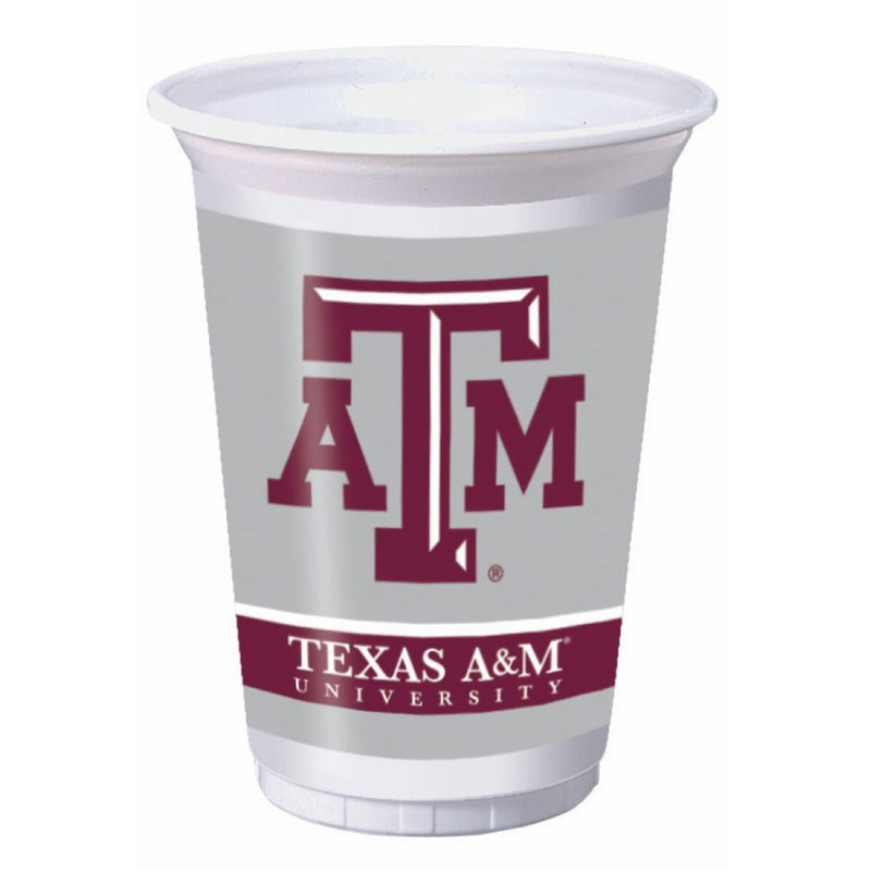 Texas A & M Aggies 20 oz. Plastic Cups, 8-Count
