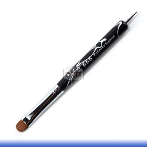 666 Black Acrylic Marble Kolinksy French Nail Brush # 16 by Cydraend (Size #16 )