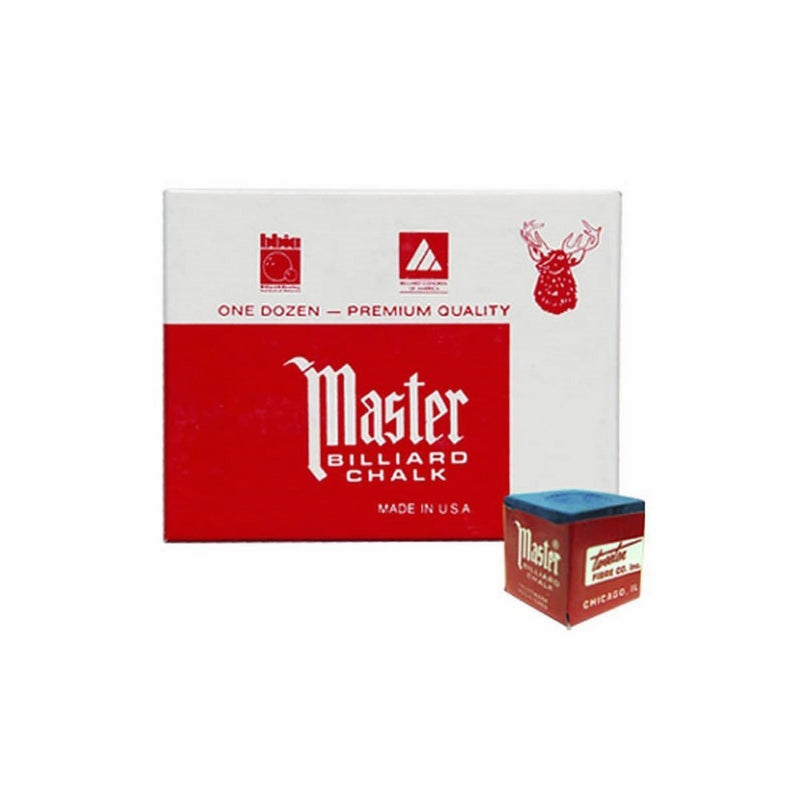 Masters Blue Cue Chalk - 4 dozen