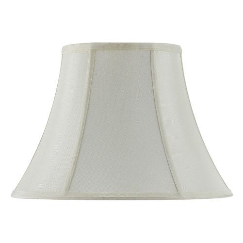 Cal Lighting SH-8104/12-EG 12-Inch Bottom Vertical Piped Basic Bell Shade, Egg Shell