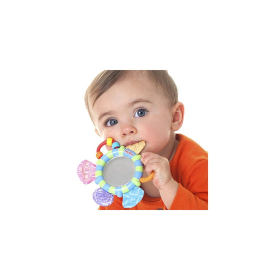 Nuby Look-At-Me Mirror Teether Toy, Colors May Vary