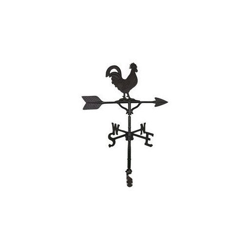 Montague Metal Products 32-Inch Weathervane with Satin Black Rooster Ornament