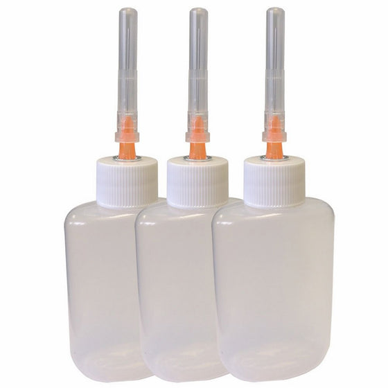 Applicator Bottle with Stainless Steel Needle - 3 Pack