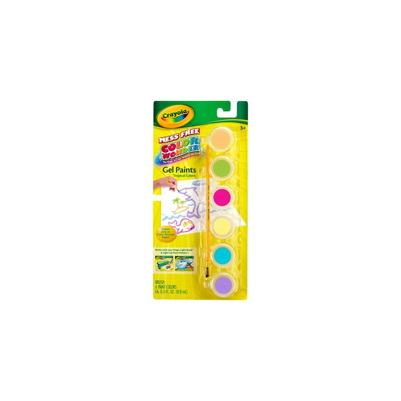 Crayola Color Wonder Gel Tropical Paint Palette Refill 6 paint colors