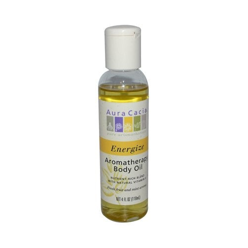 Aura Cacia Body Oil Energize Lemon 4 Fz