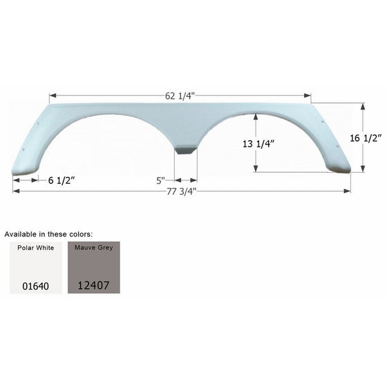 ICON Alpenlite Tandem Fender Skirt FS779, Polar White