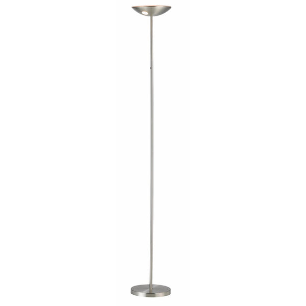 Adesso 5135-22LED Torchiere LED, Satin Steel, Smart Outlet Compatible, 71", Mars