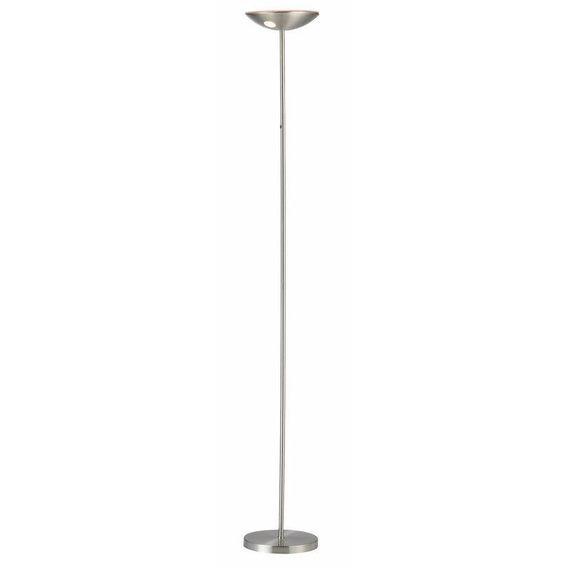 Adesso 5135-22LED Torchiere LED, Satin Steel, Smart Outlet Compatible, 71", Mars