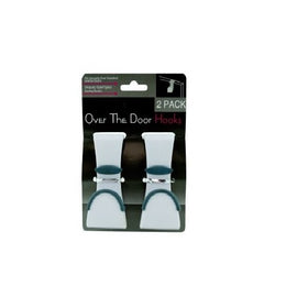 Over The Door Hook 2 Pack White Plastic Bathroom Towel Garment Robe Hanger