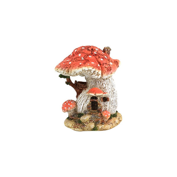 Top Collection Miniature Fairy Garden and Terrarium Red Mushroom Fairy House