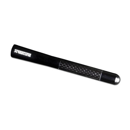 5" Real Carbon Fiber Aluminum Short Antenna Polished Sandblast Universal Screws Base