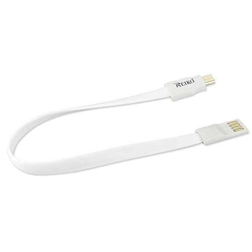 Reiko 48inch 8pin magnetic Charge Sync Micro USB cable - Retail Package -White