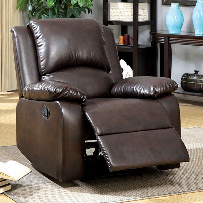Oxford Transitional Recliner, Rustic Dark Brown